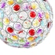 image 4 of Modern Round Globe Easy Fit Pendant Shade with Small Multi Acrylic Bead Jewels | Multi | Multi-coloured | 1
