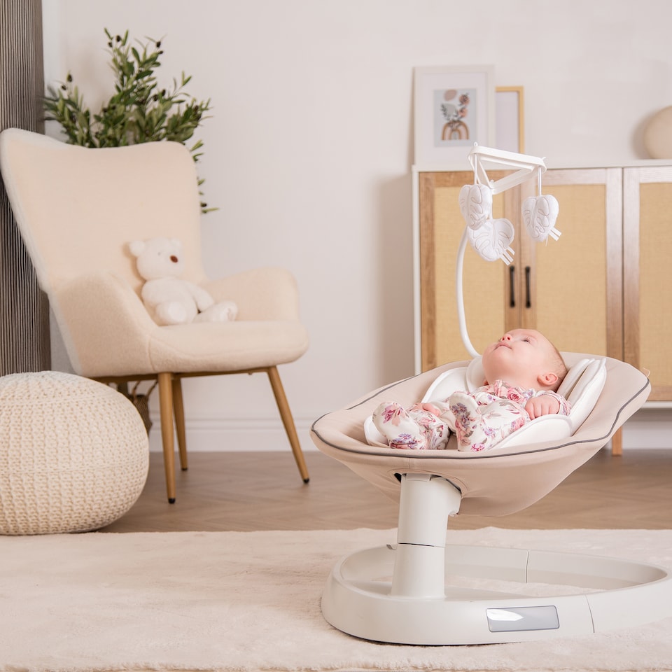 image 1 of Red Kite Sway Electronic Musical Side to Side Swing - Almond | Cream | Almond | One Size | 1