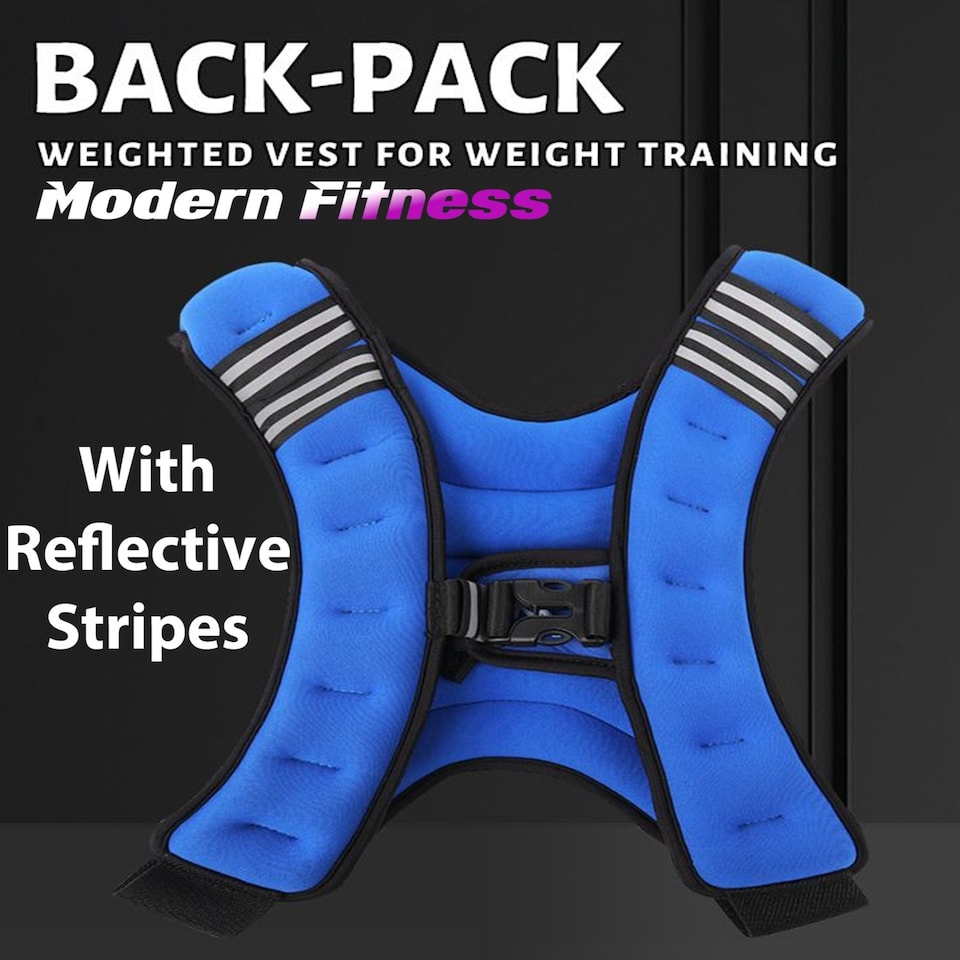 image 1 of 5kg Weighted Vest for Running, Adjustable Workout Weight Jacket Gym Fitness Equipment