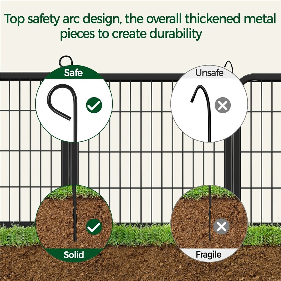 image 1 of Yaheetech 12-Panel Metal Dog Playpen, 60 × 60 cm Black