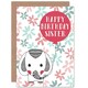 image 1 of Happy Birthday Sister Elephant With Balloon Pastel Greeting Card