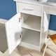 image 6 of Computer Desk 1 Drawer 1 Door Compact Workstation Home Office Table | White
