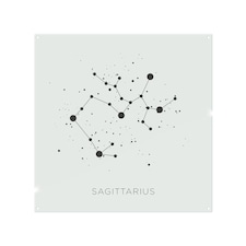 Star Constellation Zodiac Sagittarius Dining Splash Back | White