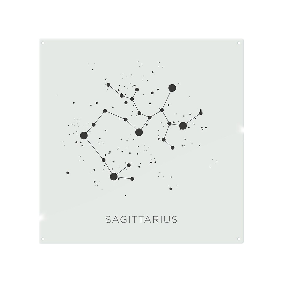 image 1 of Star Constellation Zodiac Sagittarius Dining Splash Back | White