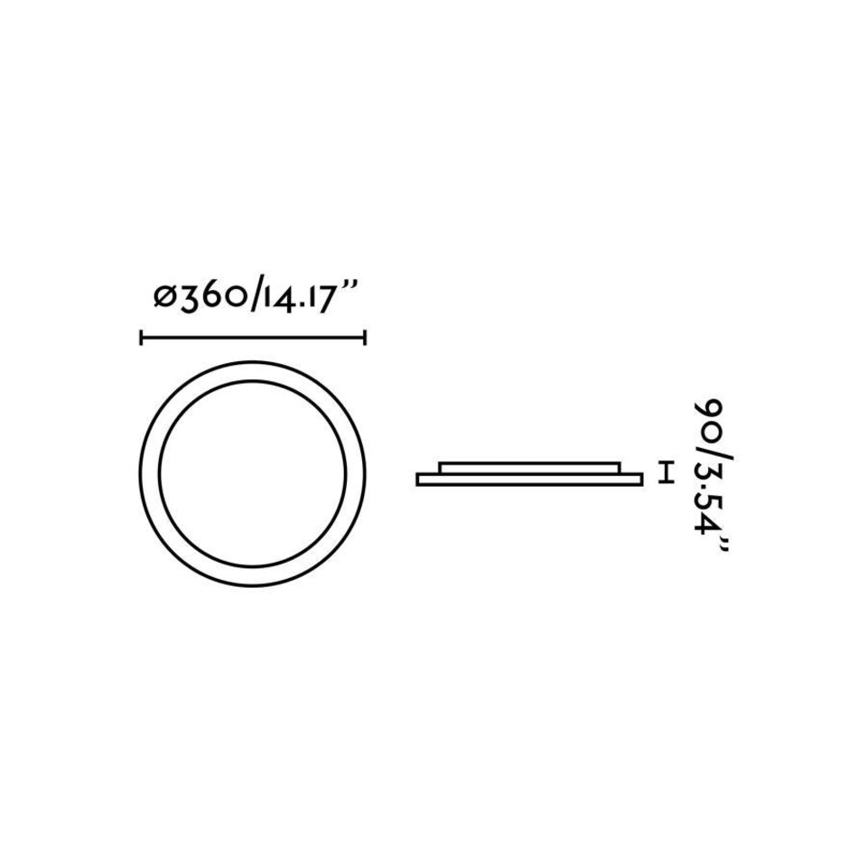 image 1 of Foro LED Bathroom Flush Ceiling Light White, Grey IP44