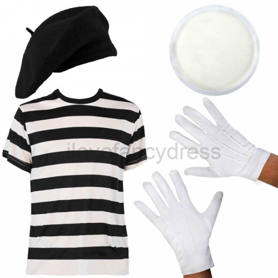 Mime Costume - Black Black | XL