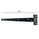 image 3 of 10" (250mm) Heavy Duty T Tee Hinges for Doors + Gates with Fixing Screws 2pc Black