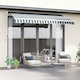 image 2 of Outsunny Garden Sun Shade Canopy Retractable Awning, 2.5 x 2m Green | Green