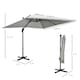 image 7 of Outsunny 2.7 x 2.7 m Cantilever Parasol Garden Umbrella w/ Cross Base Grey