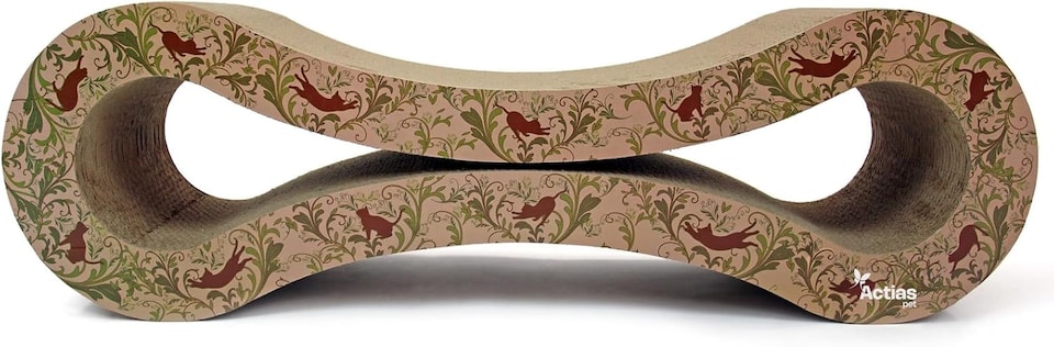 image 1 of Actiaspet - Large Cardboard Corrugated Sofa Bed Cat Scratcher with Free Catnip (Elegant Cat)