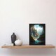 image 2 of Fortress On Waterfall Cliff Concept Art Black Framed Wall Art Print A4