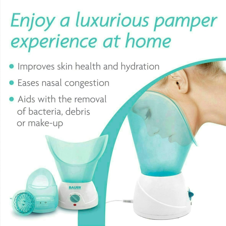 image 1 of Bauer Facial Spa Face Steamer and Nasal Inhaler Set