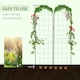 image 4 of Outsunny Set of 2 Metal Trellis for Climbing Plants, Floral Design, 50 x 180cm