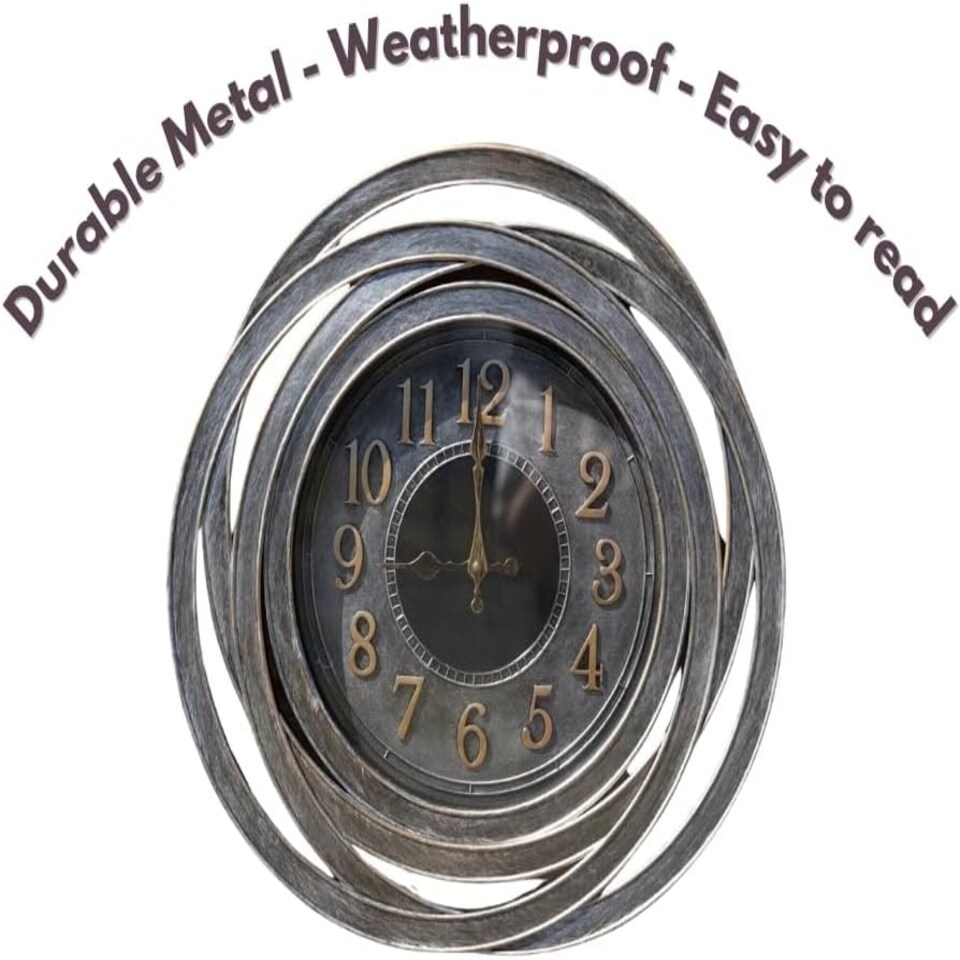 image 1 of Marco Paul 51cm Grey Abstract Wall Clock Grey
