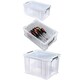 image 3 of 3 x 10 Litres Multipurpose Strong Reinforced Clear Snap Closure Storage Containers With Lids & Handles Clear