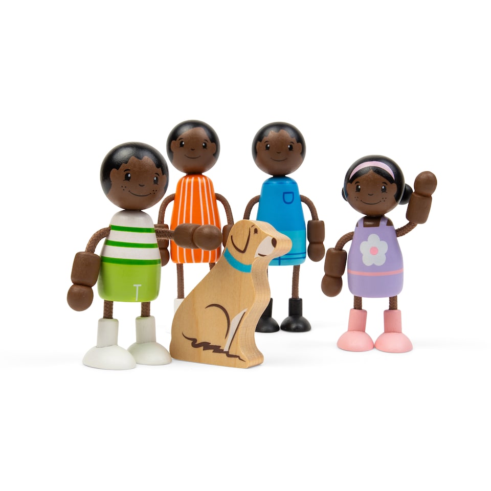 image 1 of Black Family Dolls