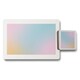 image 1 of Set of 12 Placemats and Coasters With Designer Artwork and Wood Bottom