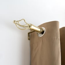 OHS Curtain Pole Extendable 28mm Metal Finnials Twist End Rod Fittings | Bronze