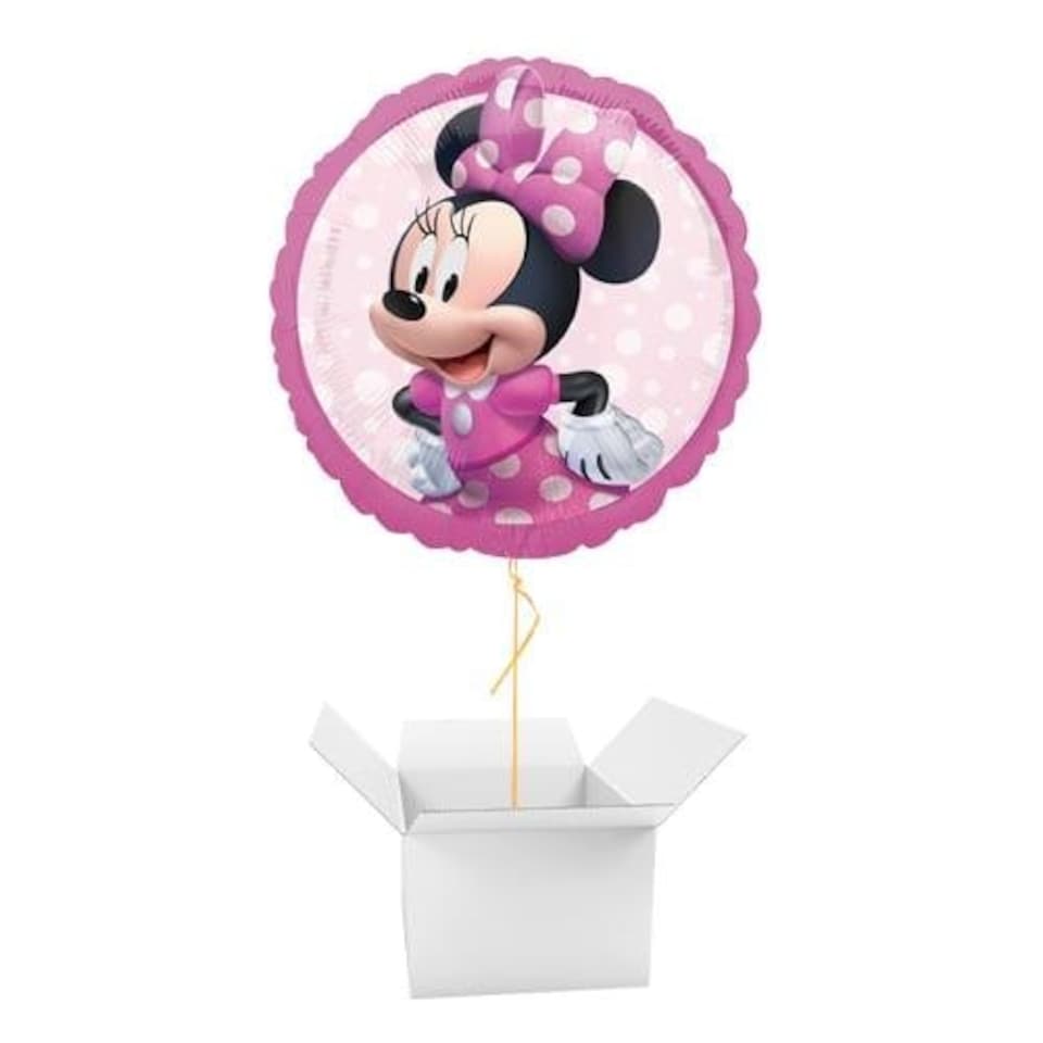 Minnie Mouse Forever Round Foil Helium Balloon - Inflated Balloon in a Box Multi