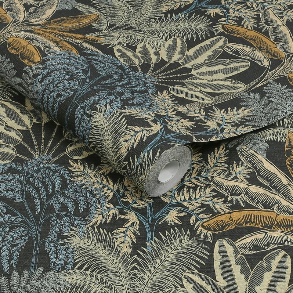image 1 of Superfresco Easy Intrigue Midnight Wallpaper Black | Black