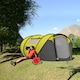 image 2 of Outsunny Camping Tent Dome Pop-up Tent  with Windows for 4-5 Person Dark Green
