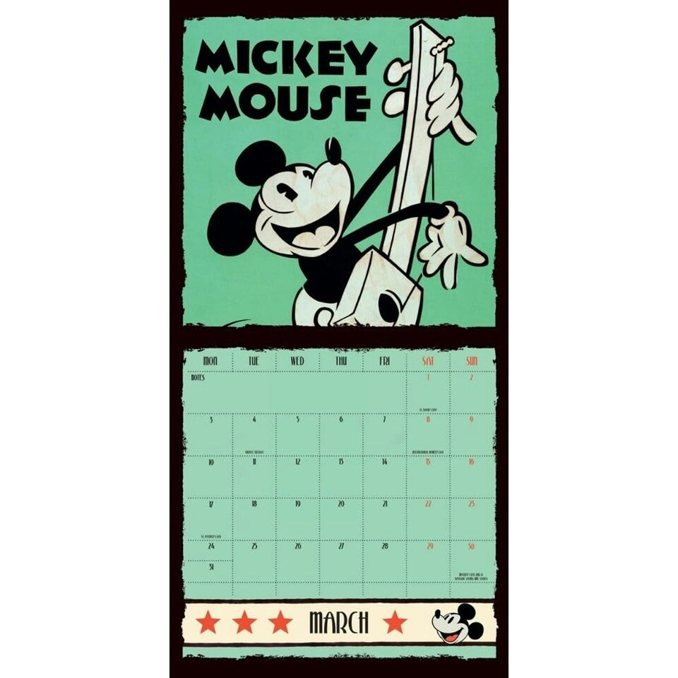 image 1 of Disney 2025 Mickey Mouse 90th Anniversary Calendar - Multicoloured - One Size