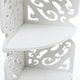 image 3 of Living and Home 4-Tier White Corner Plant Display Stand