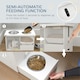 image 8 of PawHut Raised Dog Bowls with Slow Feeder Mat, Semi Auto Dispenser Function White