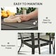 image 6 of Outsunny 5 Piece Garden Furniture Set with Round Table & 4 Stackable Chairs