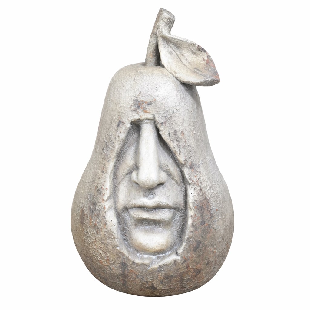 Gifts Direct 2 U Stone Effect Pear Face Garden & Home Decor Sculpture in Beige