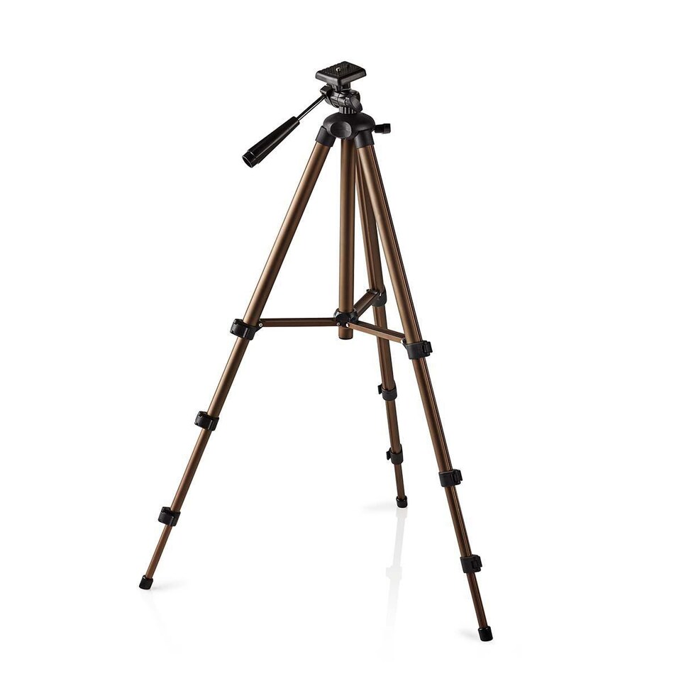 image 1 of Nedis 50" Tripod for DSLR Camera, Adjustable 40.5cm - 128cm Height, Lightweight Aluminium with Pan Head for 360 Degree Panoramic Shooting, Max. 2Kg, with Travel Bag