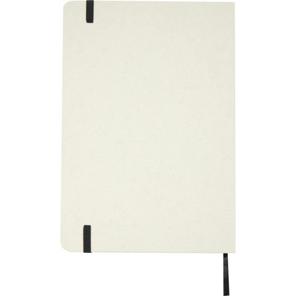 image 1 of Hard Cover Recycled A5 Notebook - Solid Black - One Size