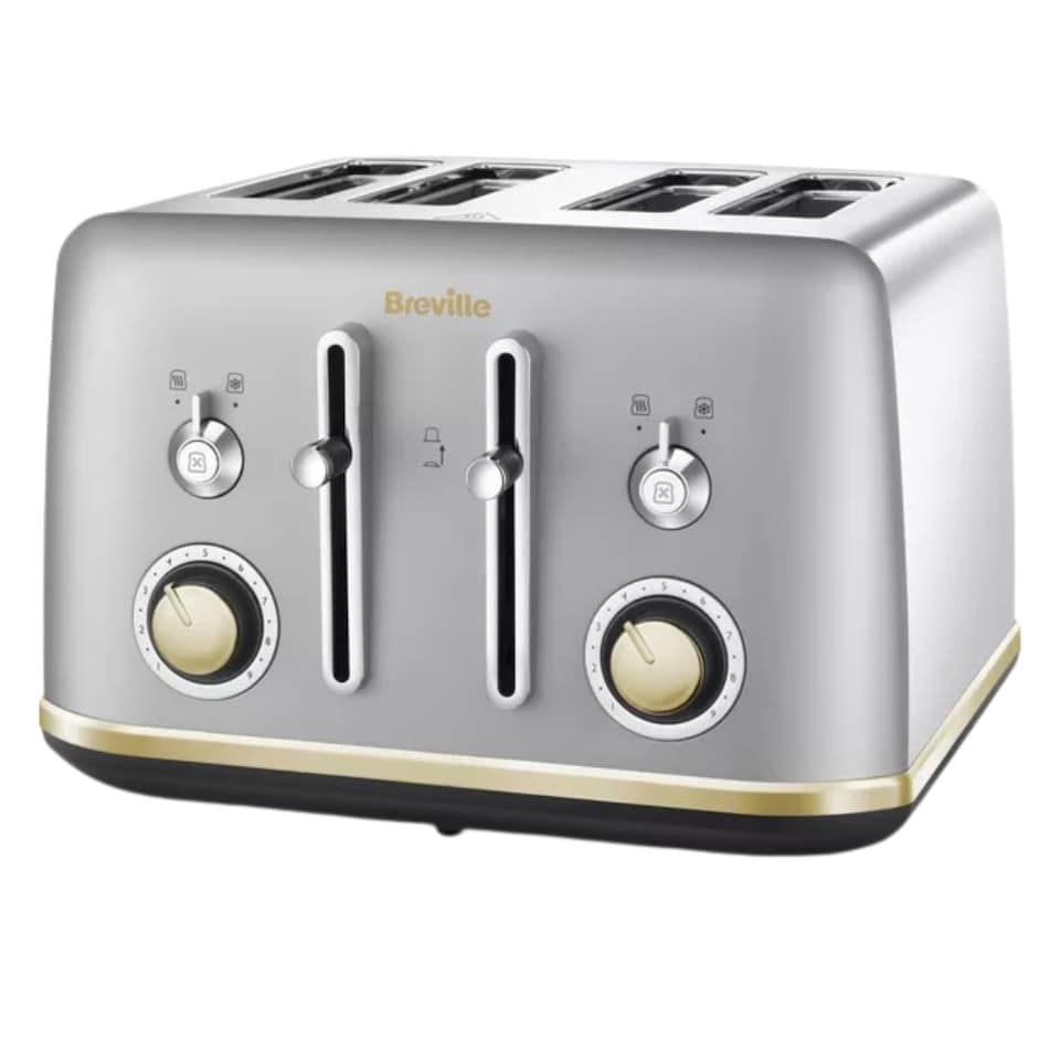 image 1 of Breville Mostra VTT92901 4 -Slice Toaster Stainless Steel Silver and Gold