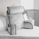 image 1 of OHS Piped Edge Reading Pillow with Head Rest Back Support Bed Sofa | Grey
