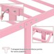 image 5 of Yaheetech 3ft Single Vintage Iron Platform Bed with High Headboard Pink