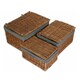 image 2 of Set of 3 Light Steamed Cotton Lined Basket Brown | Brown