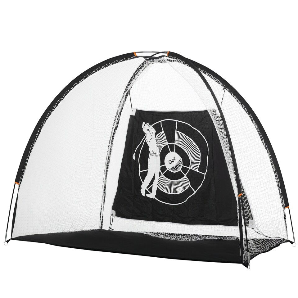 image 1 of HOMCOM Golf Practice Net with Target Cloth with Carry Bag for Sports Training