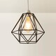 image 4 of ValueLights Diablo Pair Black Wire Frame Non Electric Pendant Shade | Black