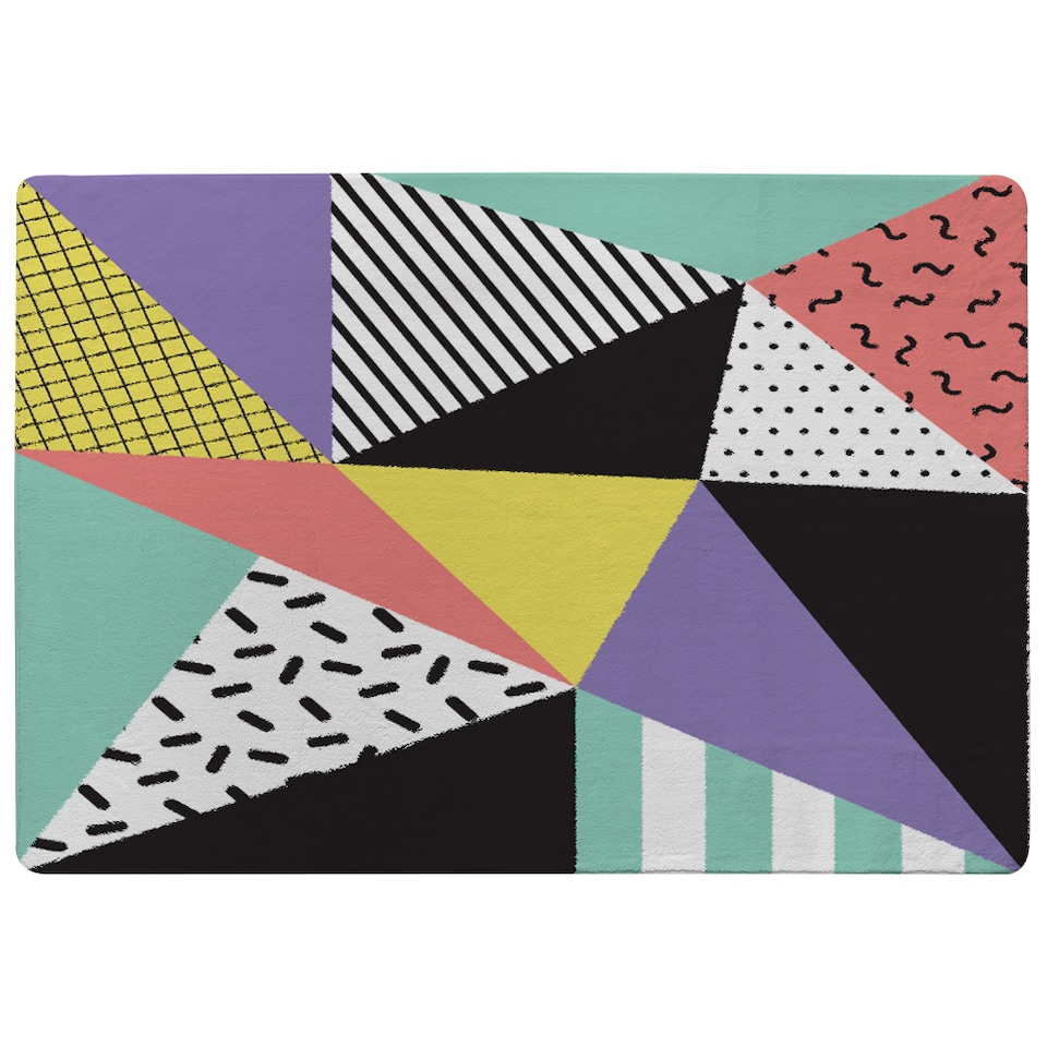 image 1 of Retro Themed Geometrics Rug | Multi