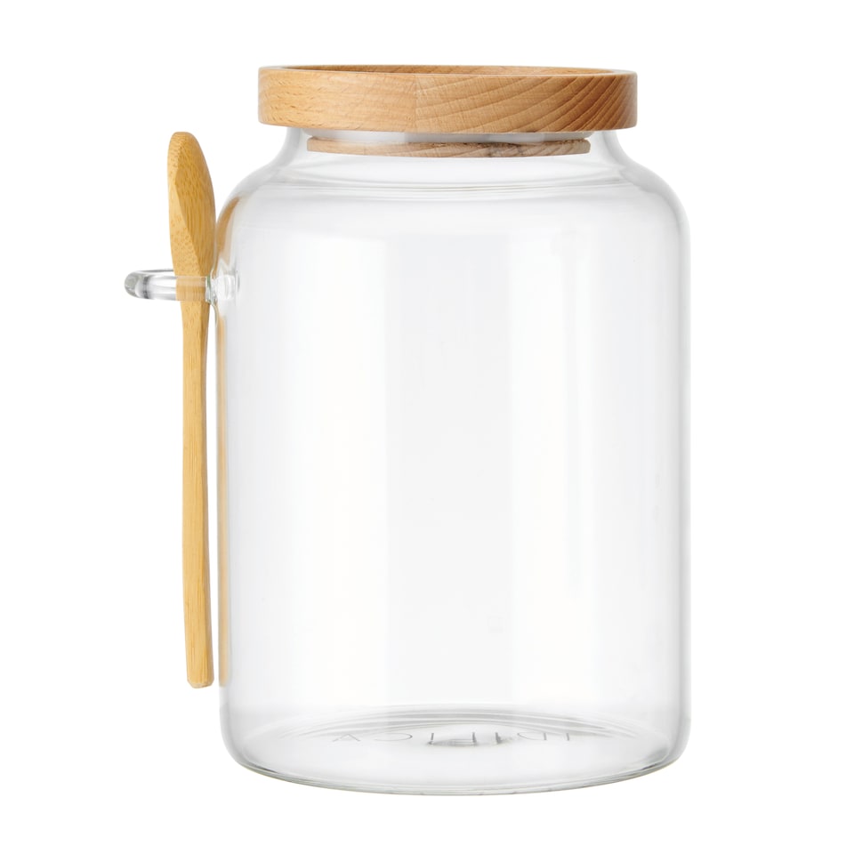 image 1 of KitchenCraft Storage Jar Clear Glass 1.2L