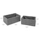 image 9 of JVL Chroma Set of 2 Rectangular Storage Baskets, Home Tidy Solution, Grey