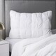 image 1 of OHS Quilted Hotel Cushion Soft Filled Bounce Back Luxury Quality Plump Plush Bed Pillow White | 48 x 74cm