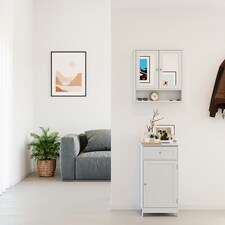 Bath Vida Priano 1 Door 1 Drawer Freestanding Bathroom Storage Cabinet, White