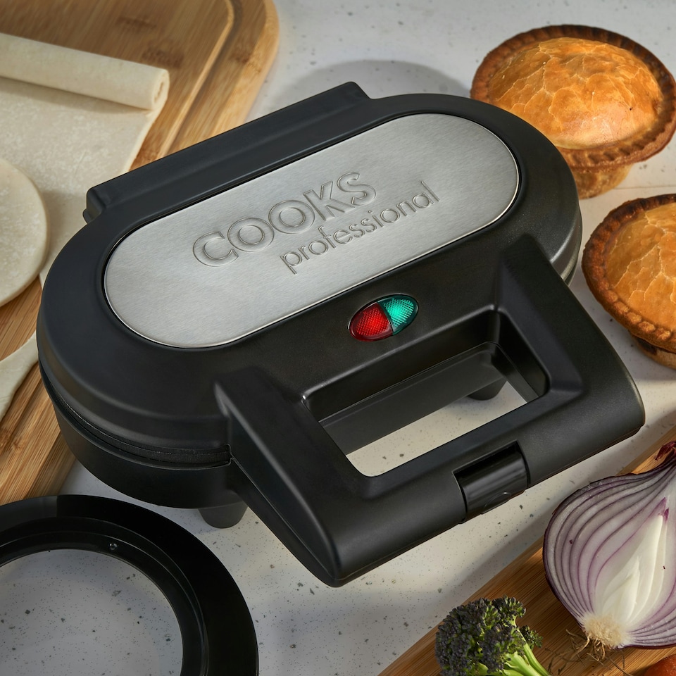 image 1 of Cooks Professional 2 Pie Maker Deep Fill Machine with Handy Cutter Included