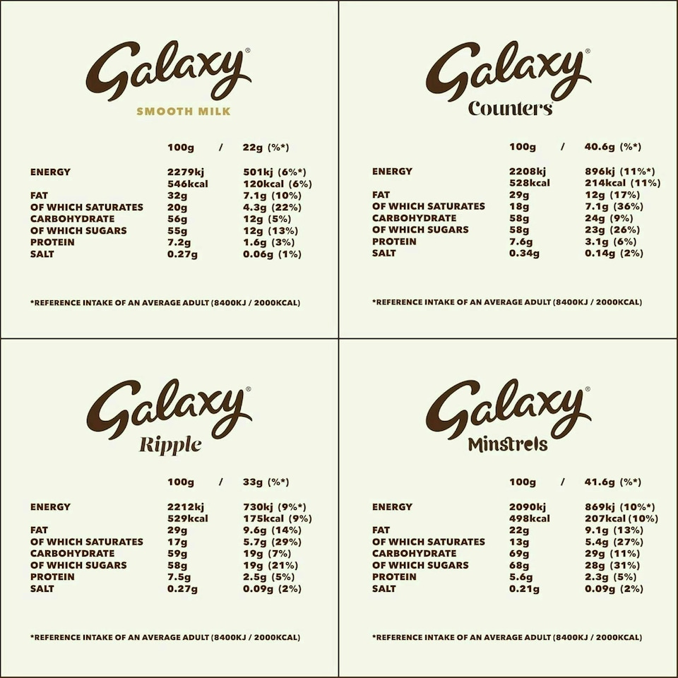 image 1 of Galaxy Variety Chocolate Hamper Gift Box | Smooth Milk | Minstrels | Counters | Ripple