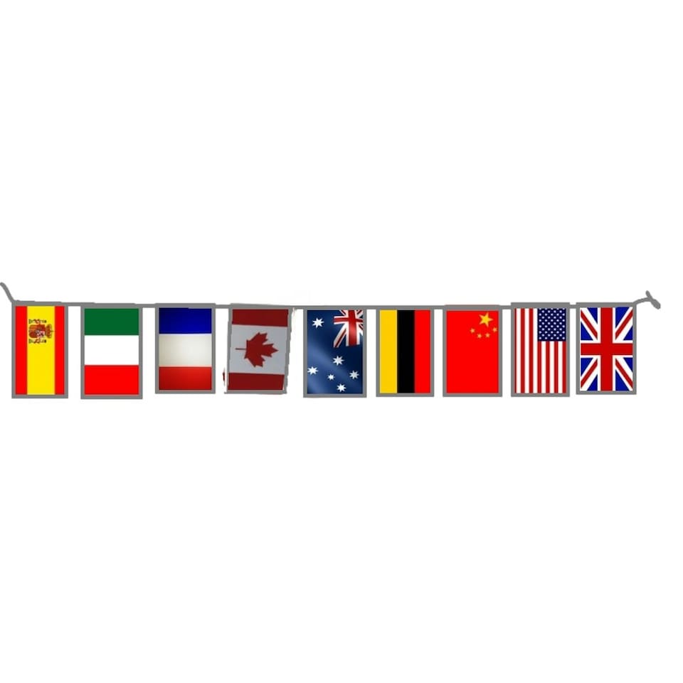 image 1 of World Flags Celebration Party Bunting 7m with 25 Flags