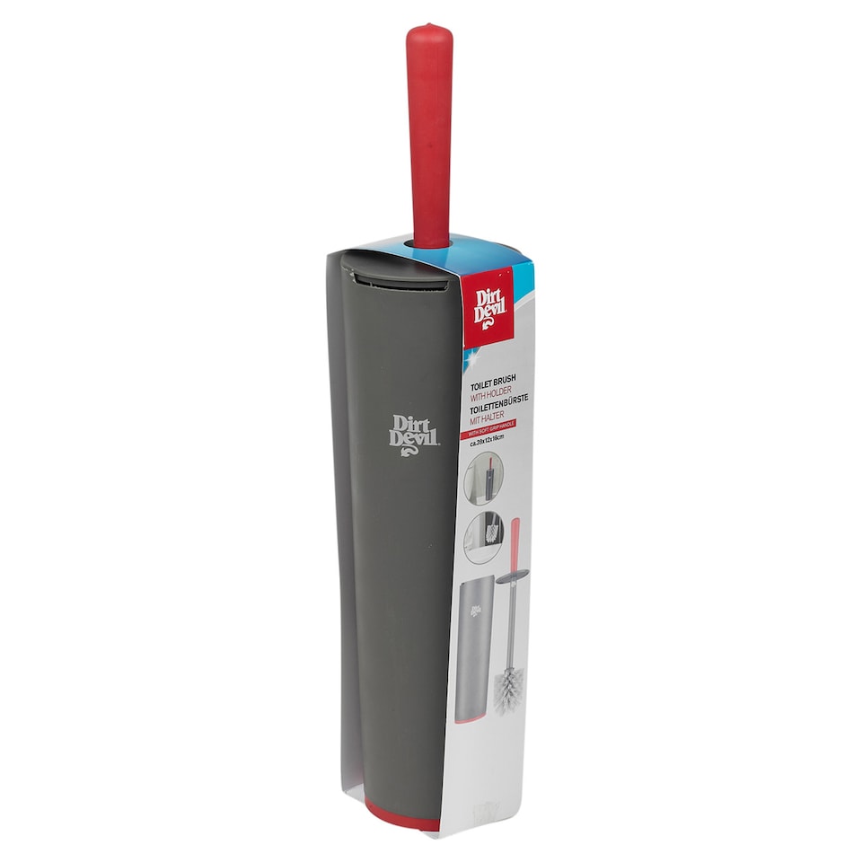 image 1 of Dirt Devil Toilet Brush with Holder | Black | 2