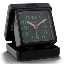 Widdop Gifts Black Square Travel Alarm Clock