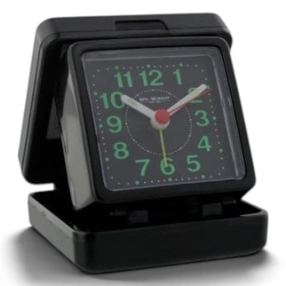 Widdop Gifts Black Square Travel Alarm Clock