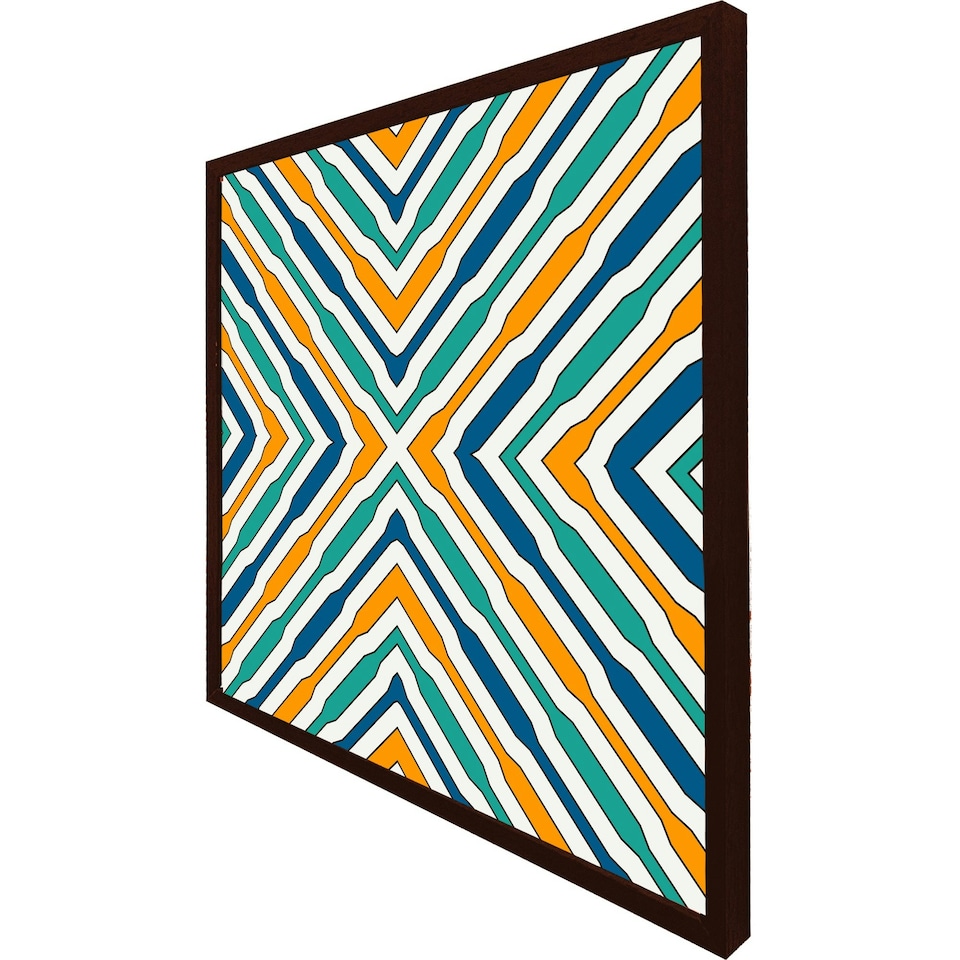 image 1 of Ethnic geometric figures (Picutre Frame) Brown | Oak | S